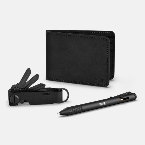 Daily Writer Kit - Billfold - Midnight Black Leather Fashion - Image 2